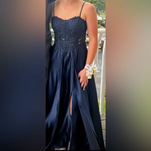 Navy Blue Prom Dress By JJ’s House, Size 2